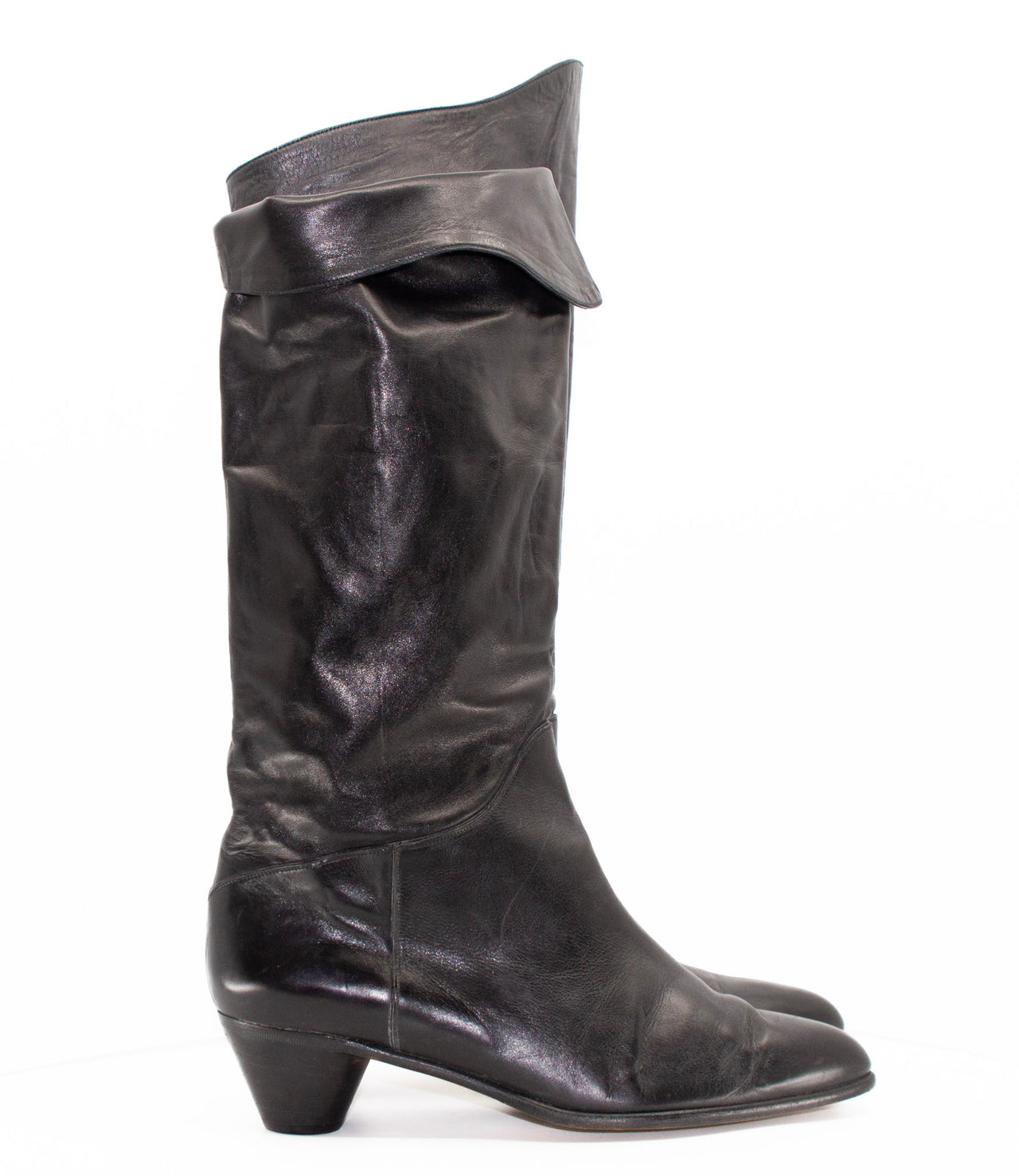 Susan Bennis/Warren Edwards, Black, Soft Leather Knee Length, Boots