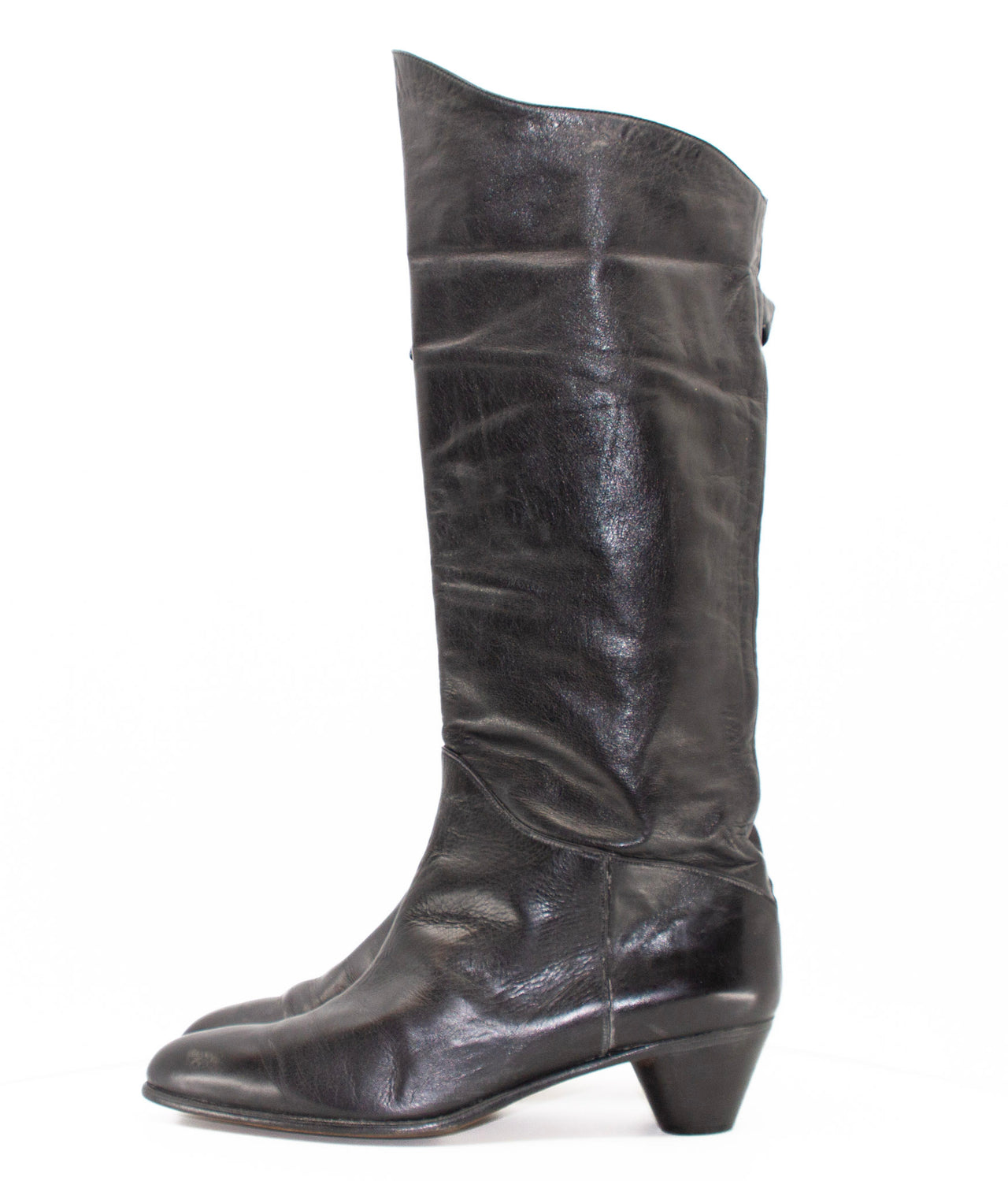 Susan Bennis/Warren Edwards, Black, Soft Leather Knee Length, Boots